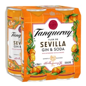 Picture of Tanqueray G&T Sevilla 4pk Cans 250ml