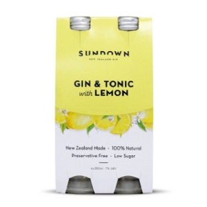 Picture of Sundown Gin n Tonic Lemon 4pk Bottles