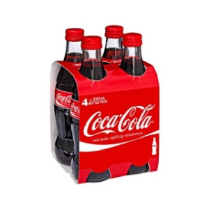 Picture of Coke Glass 4pack Bottles 330ml